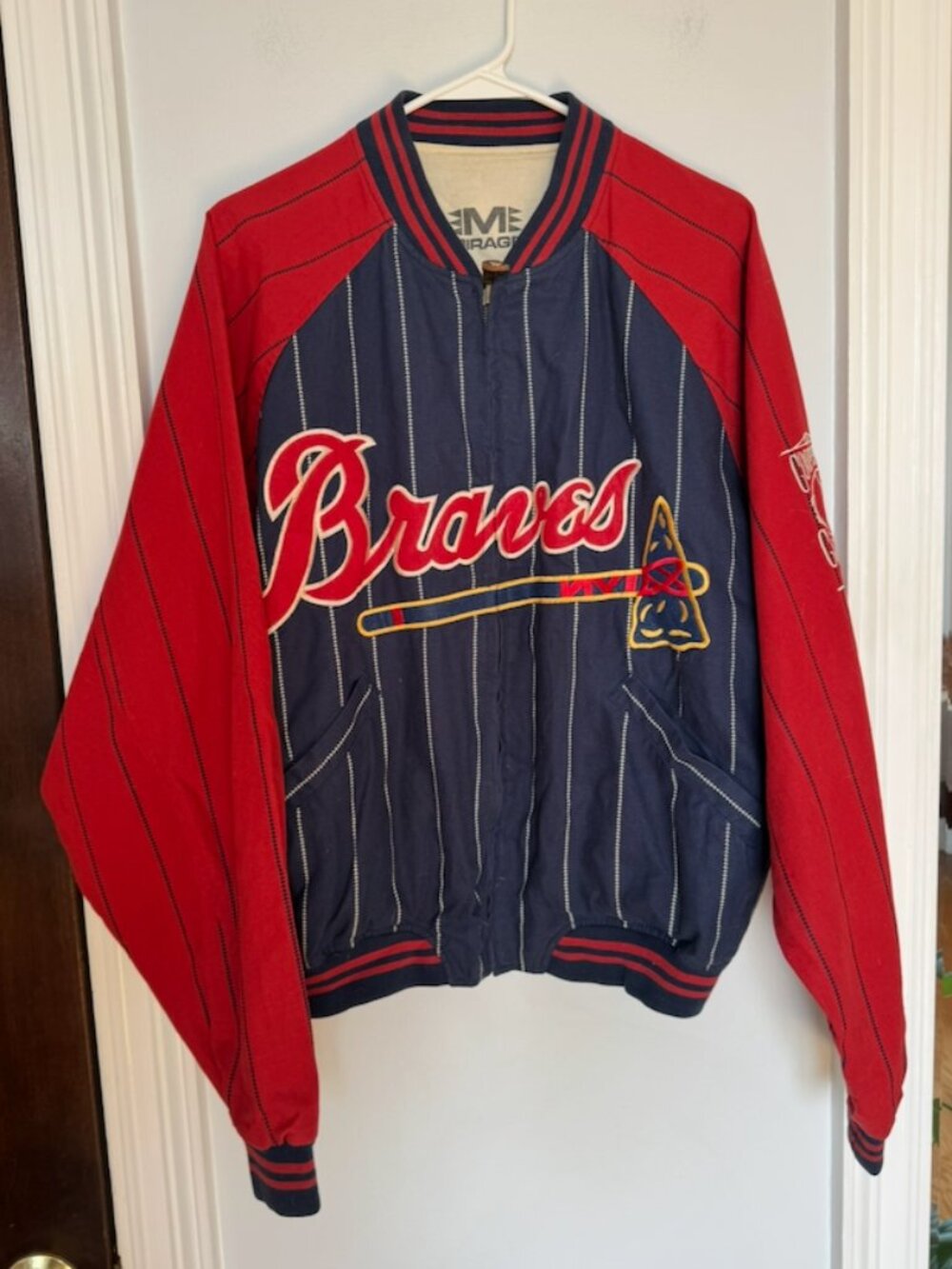 1991 Atlanta Braves Cooperstown Collection Bomber Jacket